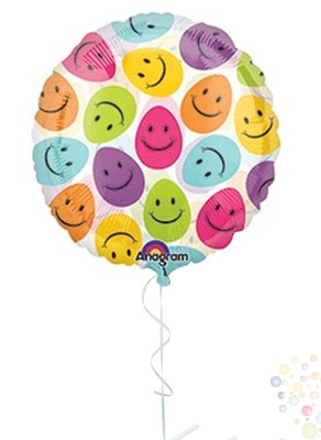 Воздушные шары Круг "Яйца пасхальные улыбающиеся"