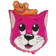 Кот с мышонком малиновый