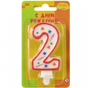 Свеча-цифра с клоуном "9".
