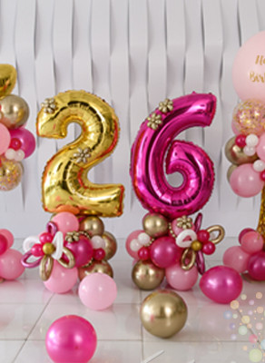 Воздушные шары Pink Party (Большой сет №1)