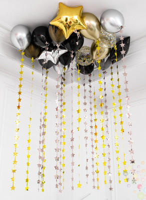 Воздушные шары Набор шаров под потолок "Только Хардкор" 17 штук