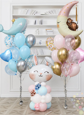 Воздушные шары Колыбельная для малыша и малышки (Большой сет №4) 