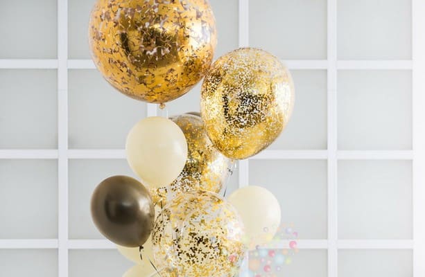 Букет "Золотой микс" (с конфетти L и XL)