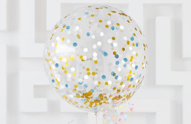 Большой шар XL с конфетти "микс кружков"