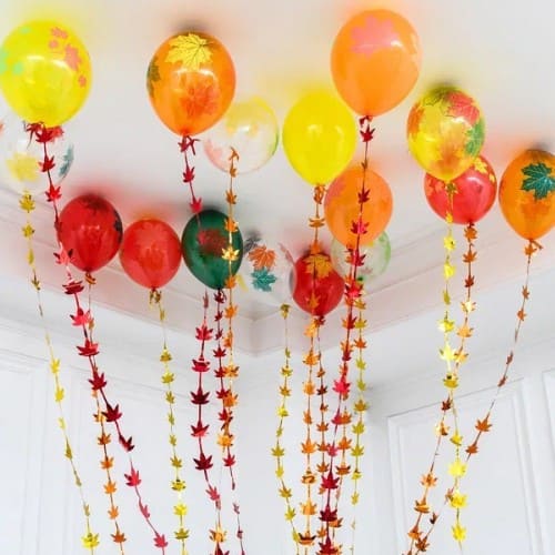 Набор шаров под потолок "Осенний вальс" 15 штук