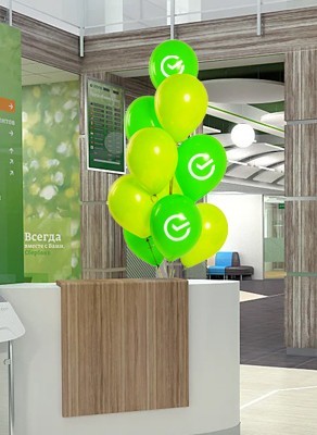 Воздушные шары Оформление ресепшена шарами