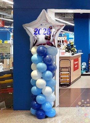 Воздушные шары Оформление входа "Новогоднее"