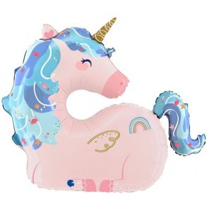 Воздушные шары Фигура "Морской единорог, розовый"
