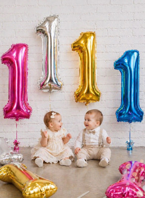 Воздушные шары Шар-цифра 1 (1 шт., цвет на выбор)