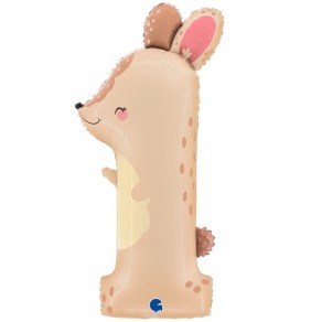 Воздушные шары Воздушный шар цифра 1 Зайка