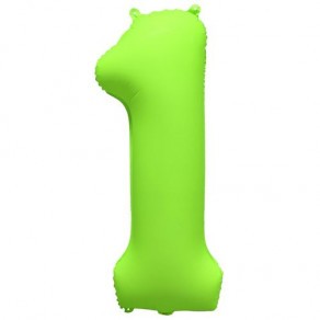 Воздушные шары Шар-цифра Яблочный Неон (на выбор)