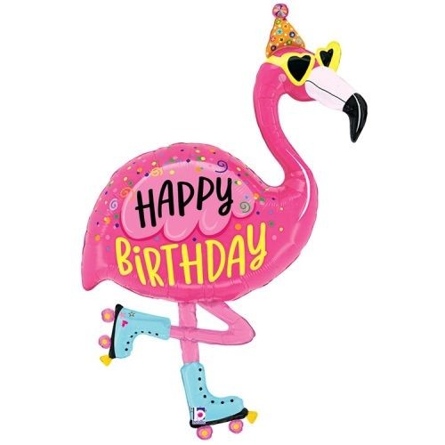 Воздушный шар Фигура "Фламинго на стиле"