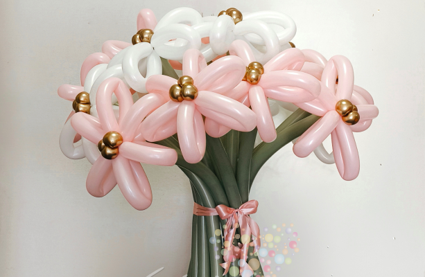 Воздушный шар Букет "Сахарная вата" из 15 цветов