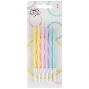 Воздушные шары Свечи д/торта "Серпантиновый пастель"