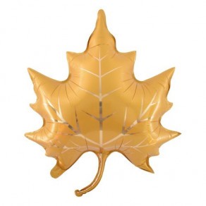 Воздушные шары Кленовый листик Желтый