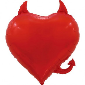 Воздушные шары Фигура Сердце Чертенок