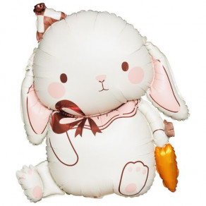 Воздушные шары Фигура Зайка в колпачке и с морковкой