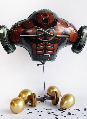 Воздушные шары Фигура Медведь качок