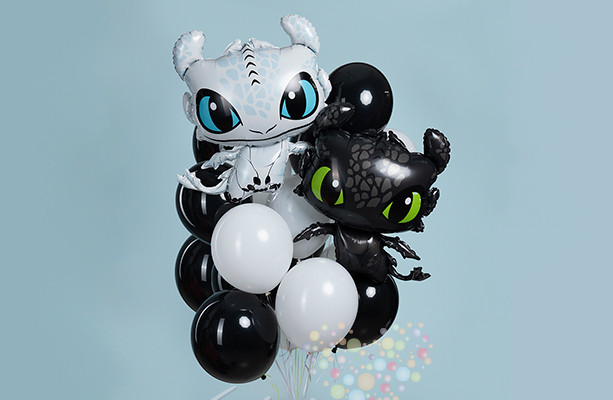 Воздушный шар Букет "Ожившие драконы"