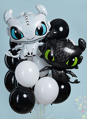 Воздушные шары Букет "Ожившие драконы"