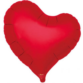 Воздушные шары Сердце изгиб Рубиновый красный (сатин)