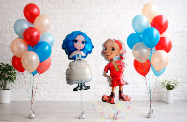 Воздушный шар Сет "Буратино и Мальвина"