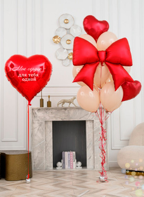 Воздушные шары Красный бархат (Средний сет №1)