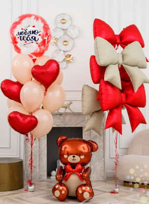 Воздушные шары Красный бархат (Большой сет №3)