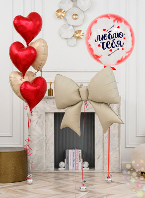 Воздушные шары Красный бархат (Средний сет №2)