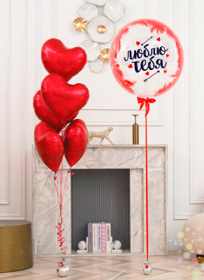 Воздушные шары Красный бархат (Малый сет №2)