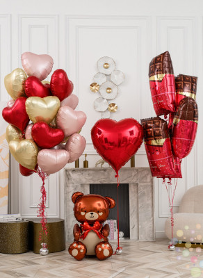Воздушные шары Любовь в шоколаде (Большой сет №2)