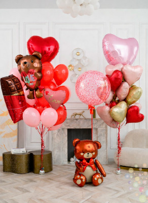 Воздушные шары Любовь в шоколаде (Большой сет №3)