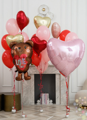 Воздушные шары Любовь в шоколаде (Средний сет №2)