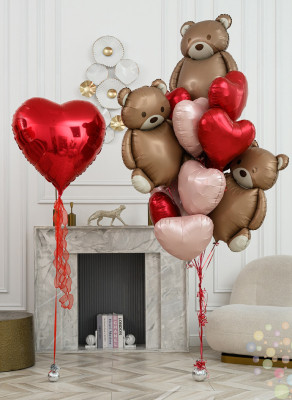 Воздушные шары Любовь в шоколаде (Средний сет №3)
