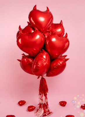 Воздушные шары Букет "Любимому чертёнку"