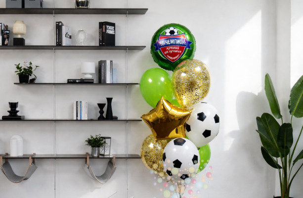 Воздушный шар Букет "Ты - чемпион футбола"