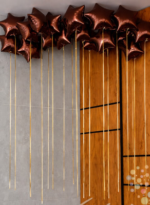 Воздушные шары Набор шаров под потолок "Без компромиссов, 17 звёзд"