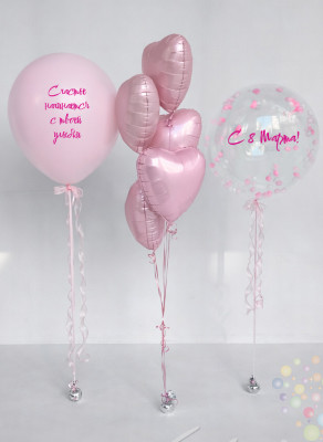 Воздушные шары Зефирная весна (Средний сет №4) на 8 Марта