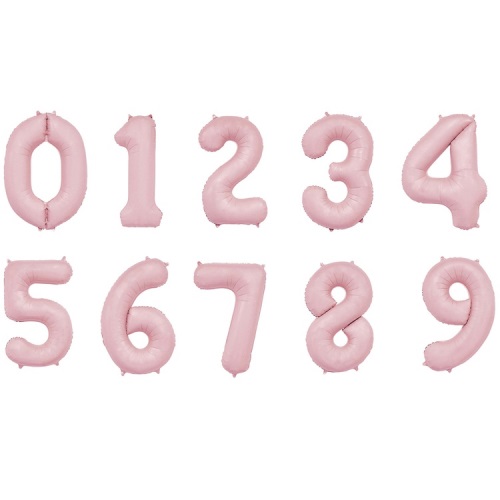Воздушный шар Шар-цифра Пыльная роза (на выбор)
