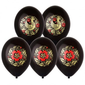 Воздушные шары Шарики под потолок "Русский стиль Хохлома"