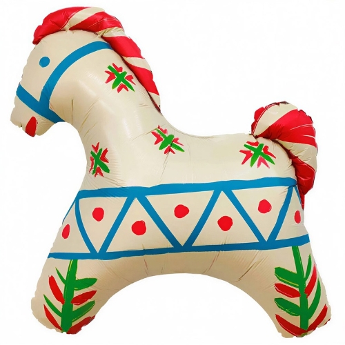 Воздушный шар Фигура лошадка Русские узоры