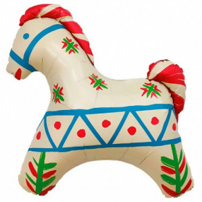 Воздушные шары Фигура лошадка Русские узоры