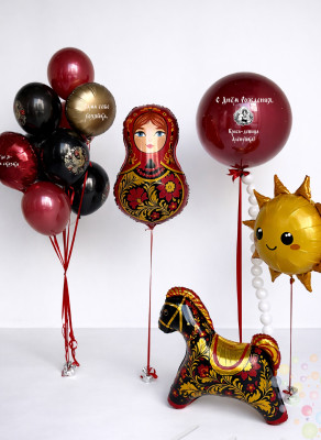 Воздушные шары Русская душа (Большой сет №1)