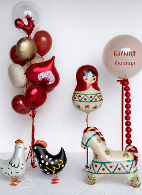 Воздушные шары Русская душа (Большой сет №2)