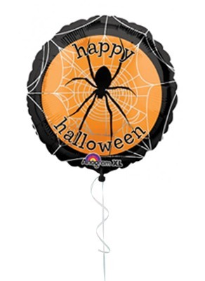 Воздушные шары Круг "Паук на оранжевой паутине"