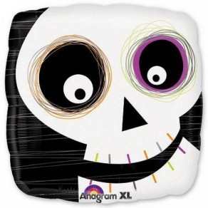 Воздушные шары Шар квадратный "Веселый череп"