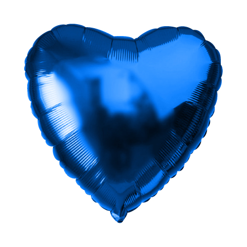 Воздушный шар Синее фольгированное сердце