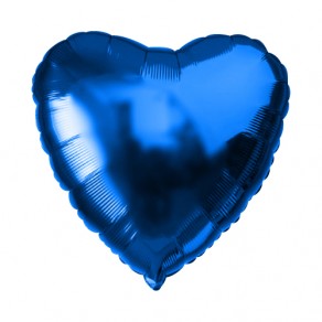 Синее фольгированное сердце
