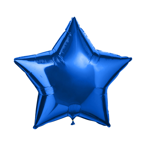 Воздушный шар Звезда Синяя большая