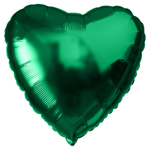 Воздушный шар Сердце Зеленое большое
